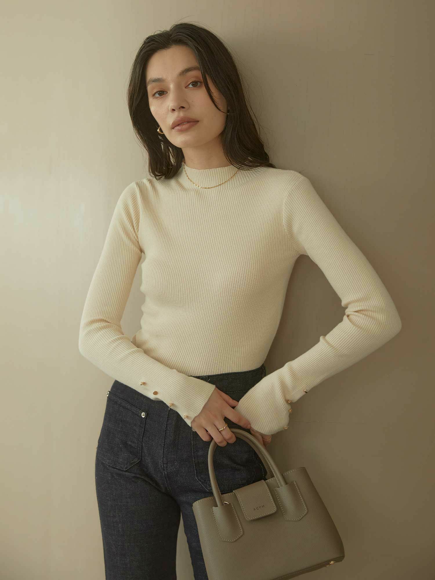 マシュマロボタンスリーブニット | ACYM ONLINE SHOP