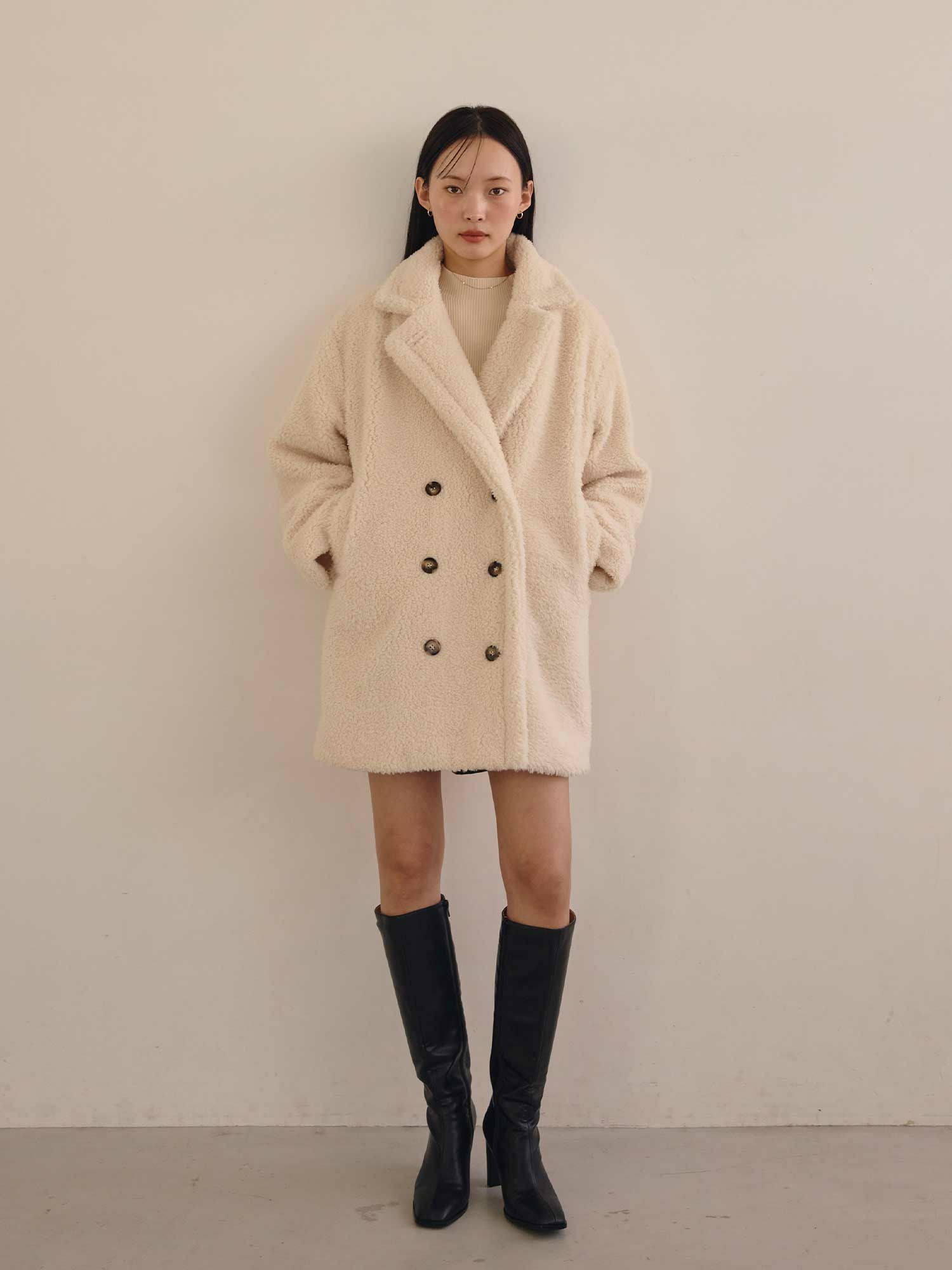 完売♡ACYM（アシーム）♡テディボアミドルコート♡アイボリー テディボアミドルコート | ACYM ONLINE SHOP