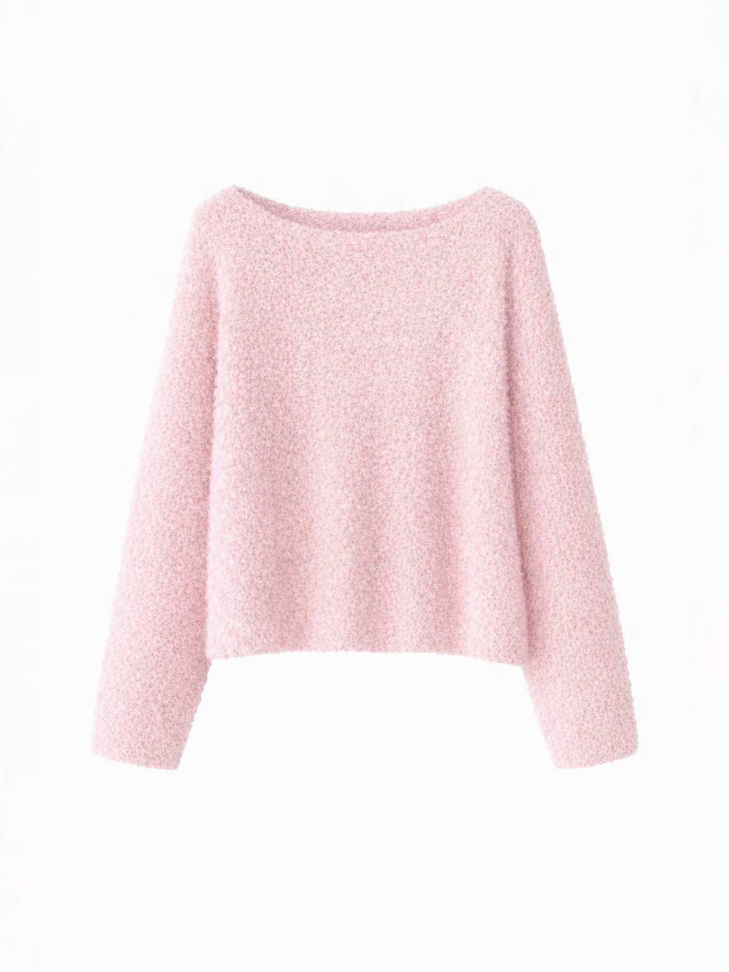 acym ミルキーカラーボリュームニット ピンク ミルキーカラーボリュームニット | ACYM ONLINE SHOP