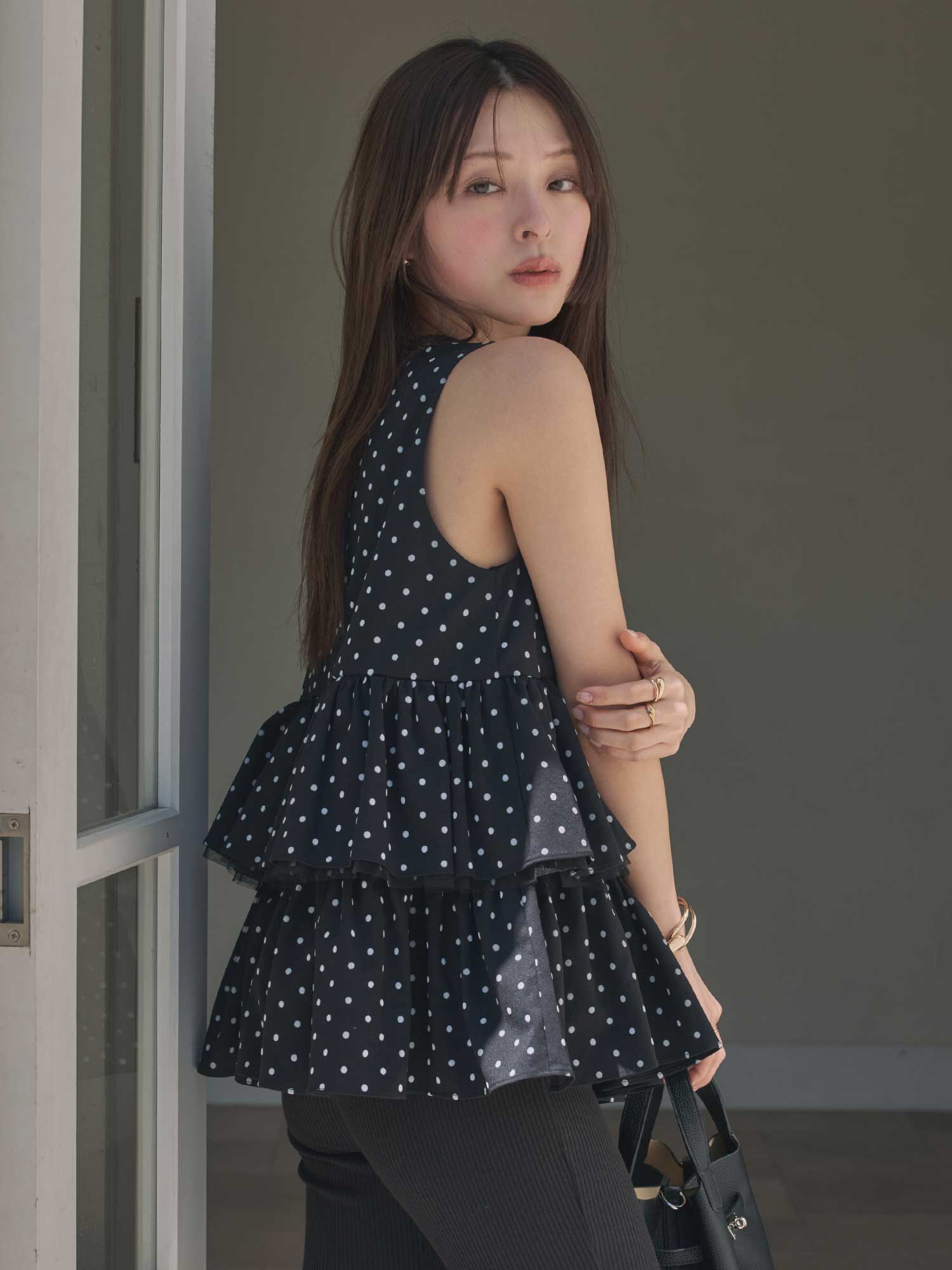 ACYM 3Dフレアドットブラウス 3Dフレアドットブラウス | ACYM ONLINE SHOP